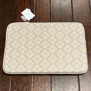Kate Spade Tan/Cream Floral Laptop Sleeve